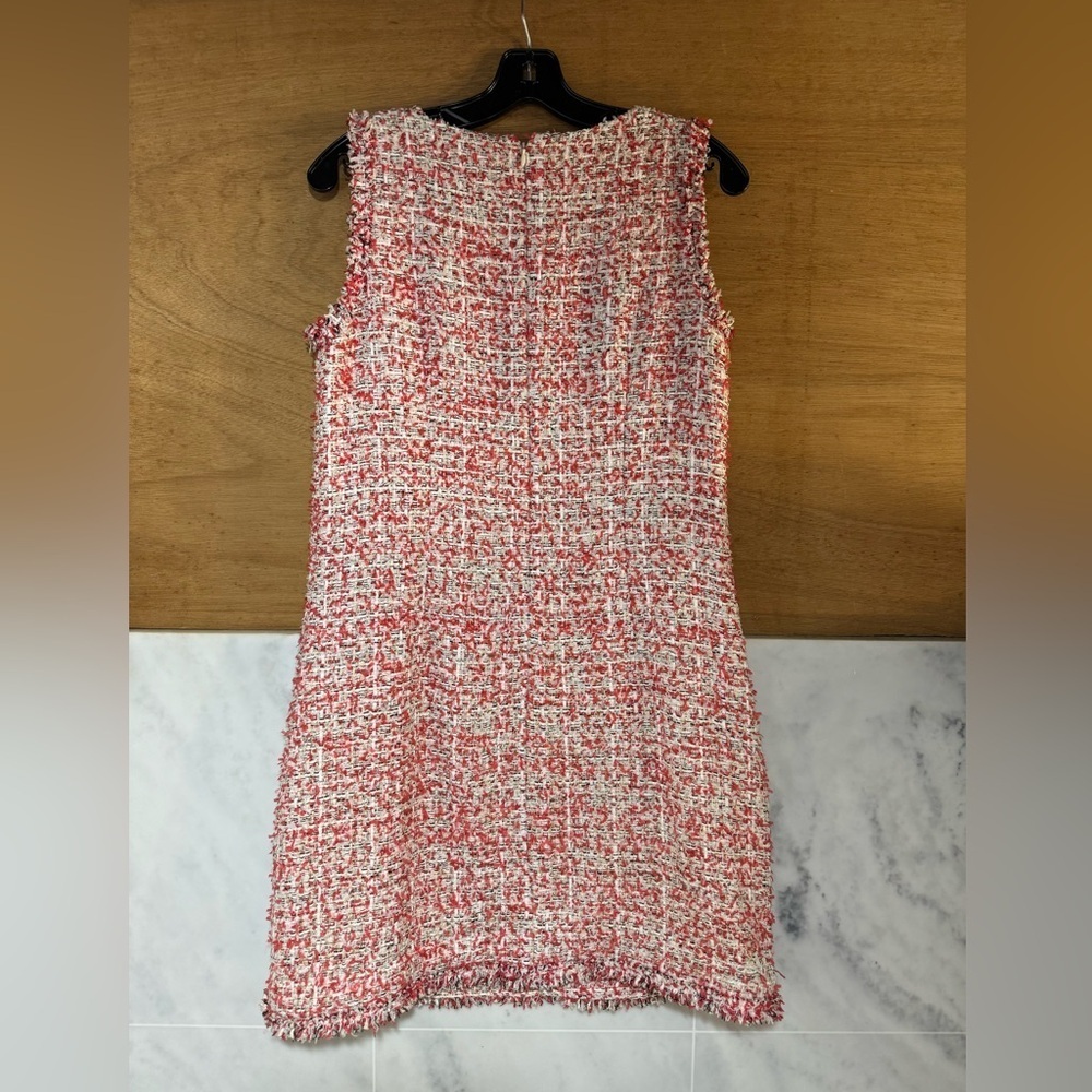 NWT Ann Taylor Textured Tweed Fringe Shift Dress size 6 - Picture 5 of 16